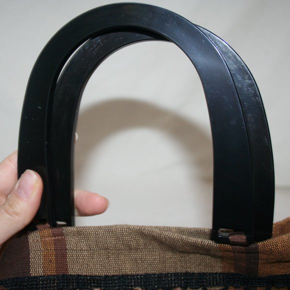 NWOT CUTE POM POM PURSE SOFT NEUTRALS CANVAS TOASTED BROWN SMALL TOTE - Picture 8 of 14